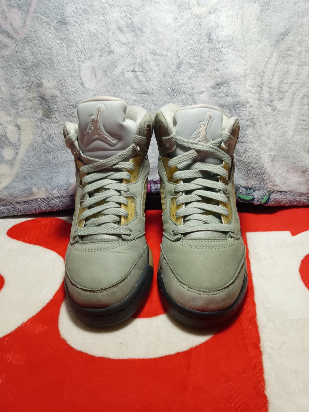 Nike Air Jordan 5 Retro GS Jade Horizon Size 6Y Womens 7.5 440888-300 Excellent